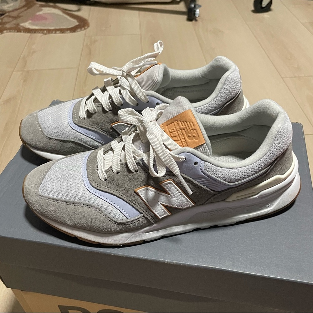 New Balance Grey, White & Tan 997H Sneakers